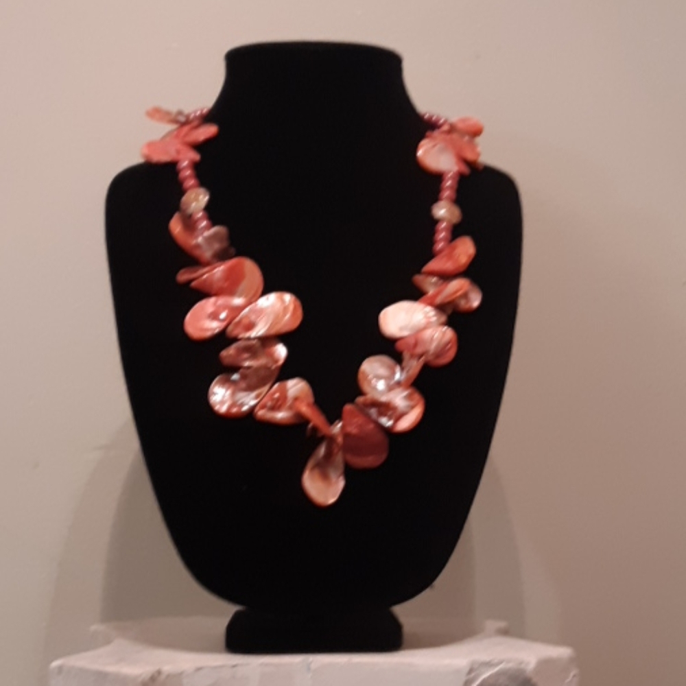 Necklace peach colored - Picture 5 of 6